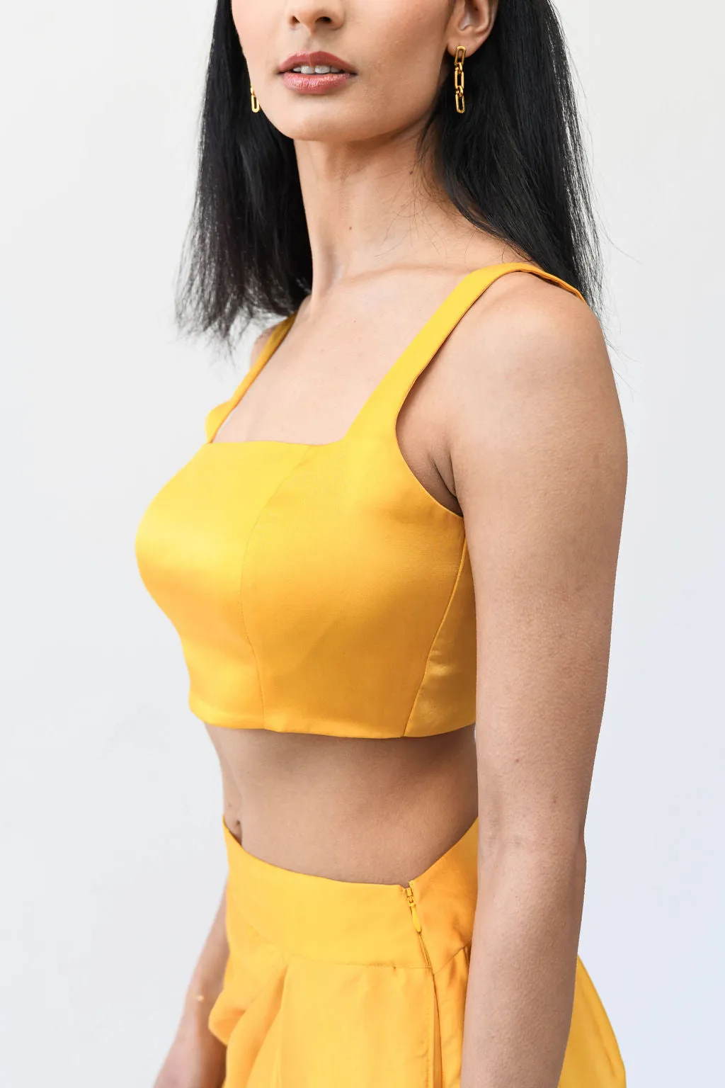 Sleeveless Satin Blouse