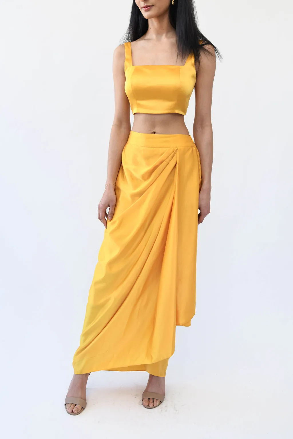 Sleeveless Satin Blouse