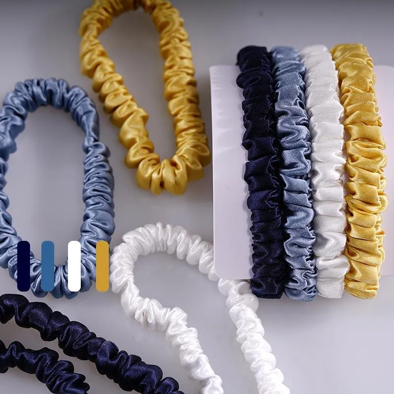 Small Silk Scrunchies Snow Mountain - 4 Pack - dropshipping