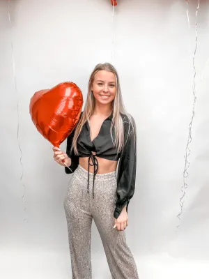Social Outlook Satin Top