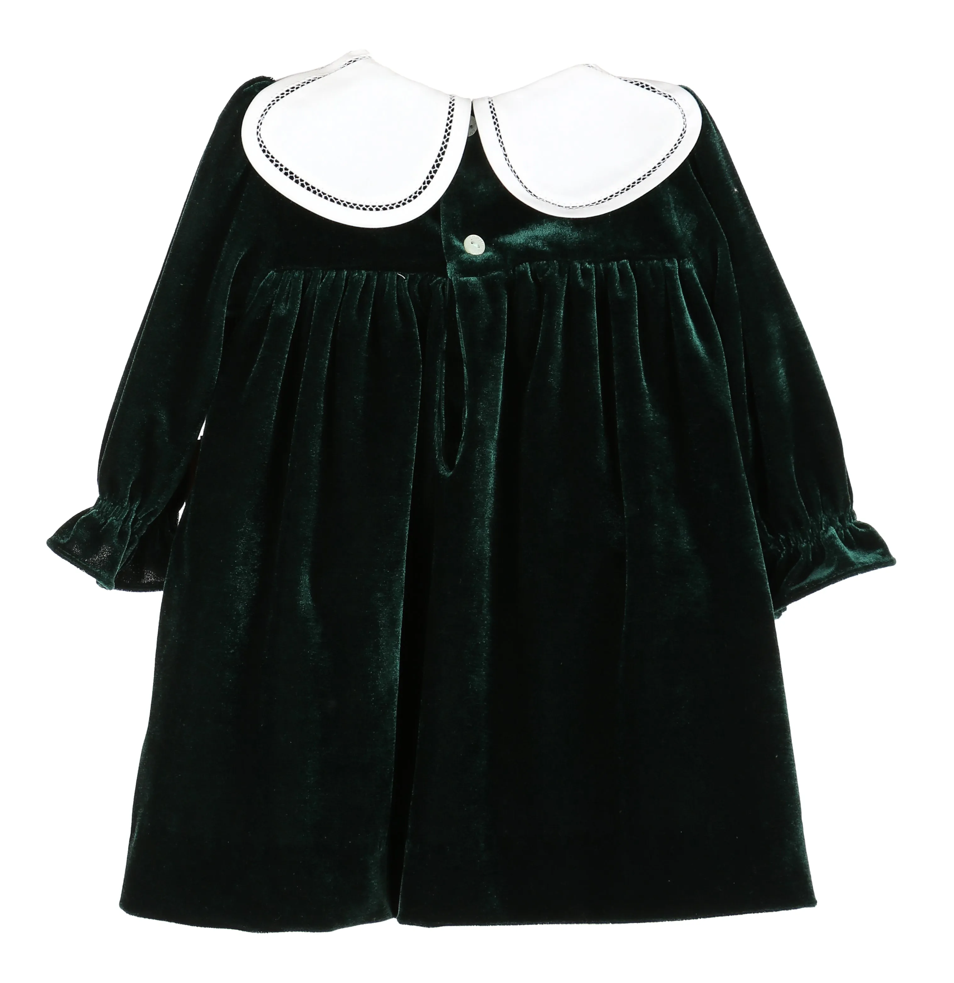 Sophie & Lucas Emerald Velvet Petal Dress