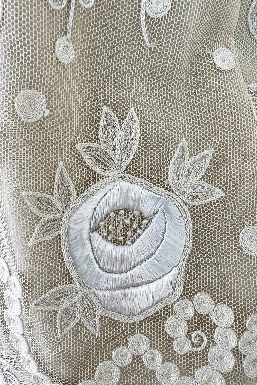 Spring 2006 Christian Lacroix Haute Couture Runway Embroidered Ivory Net Top