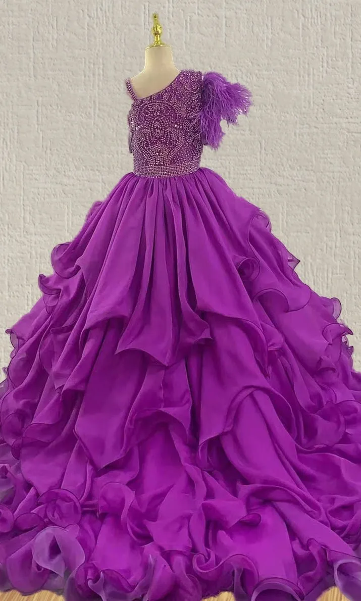 Sprkly Beaded Bodice Little Child Best Value Pageant Dress