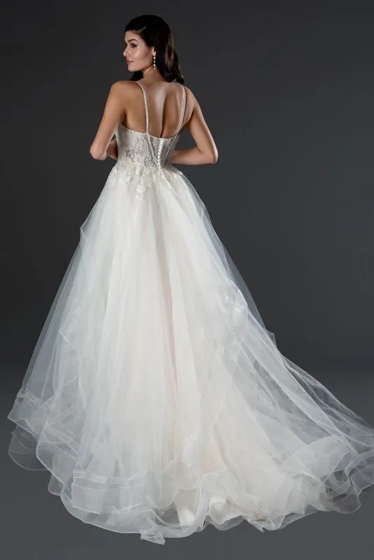 Stella Couture Size 10 23551 Champagne Gown
