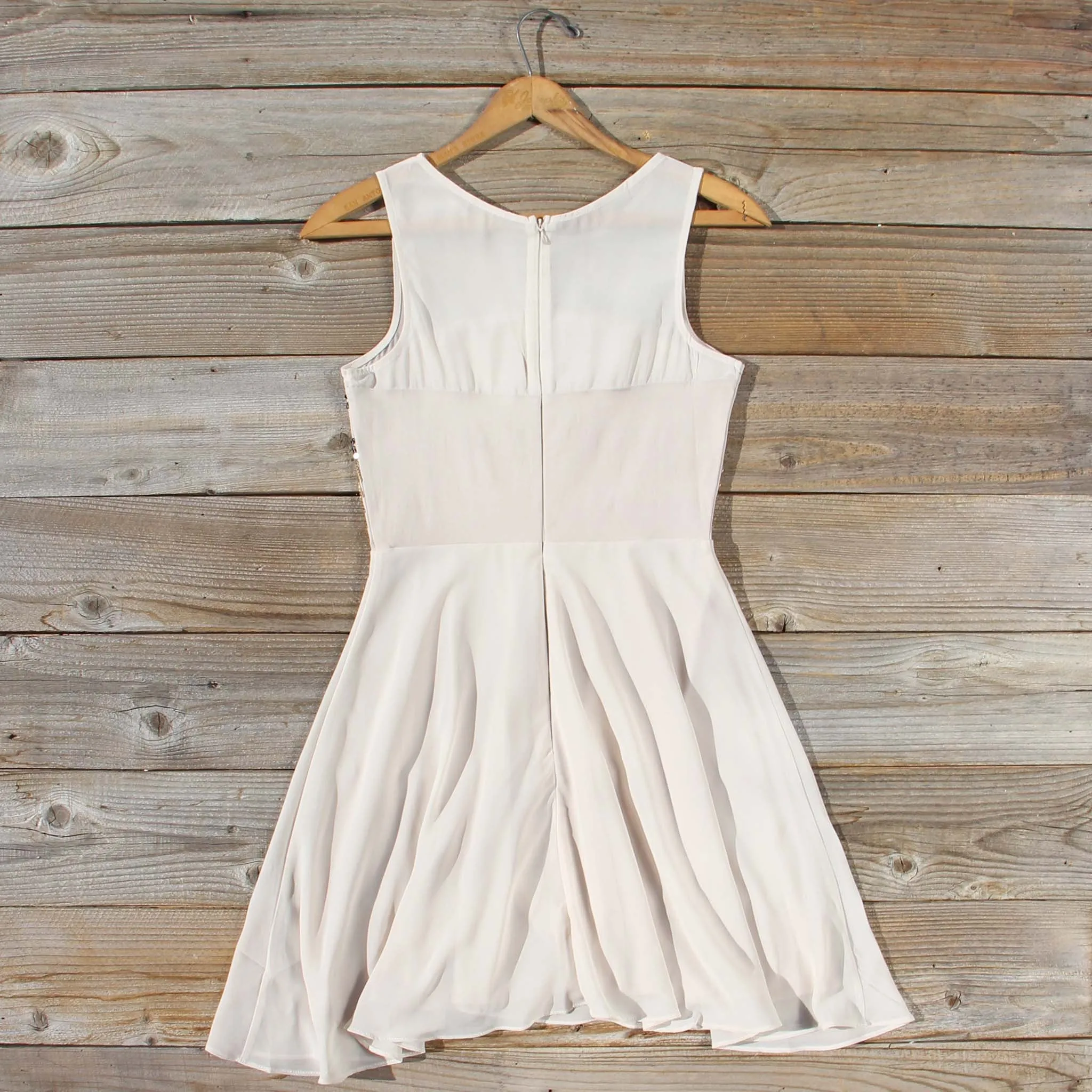 Stone Spell Beaded Dress in Sand