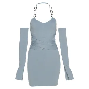 Strap Backless Slim Dress