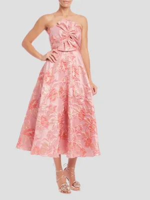Strapless Bow Bodice Dress