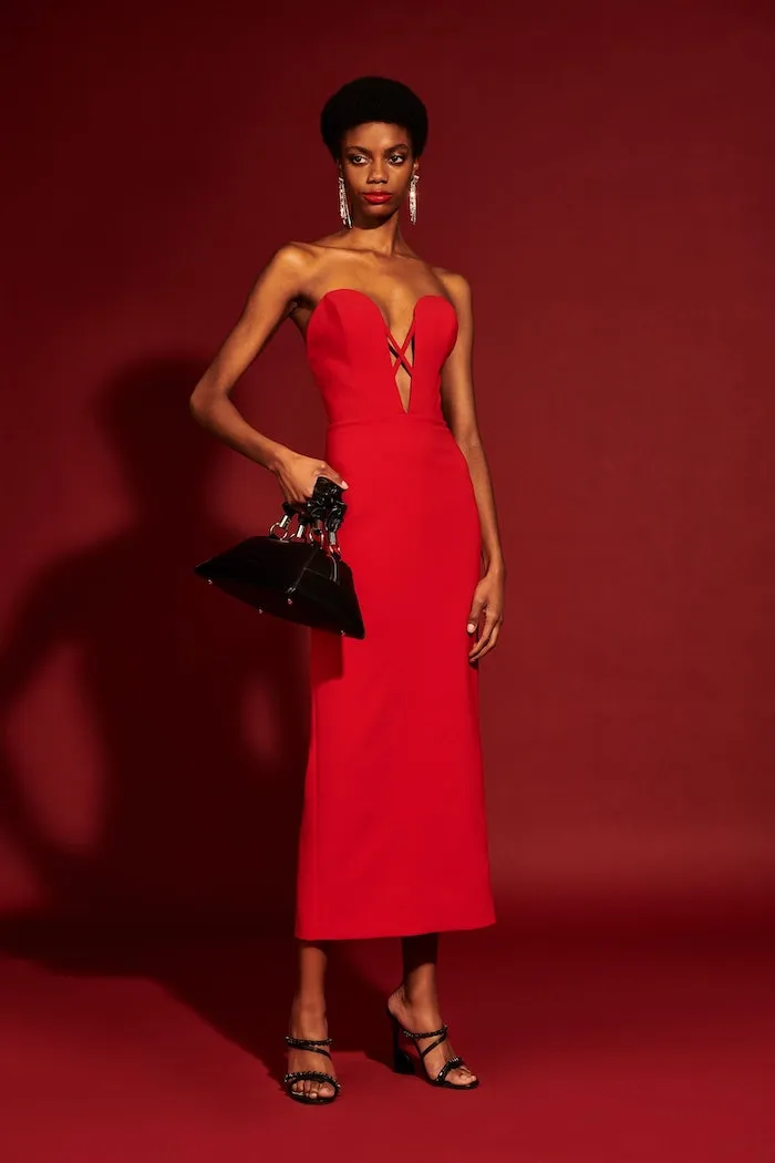 Strapless Criss Cross Dress