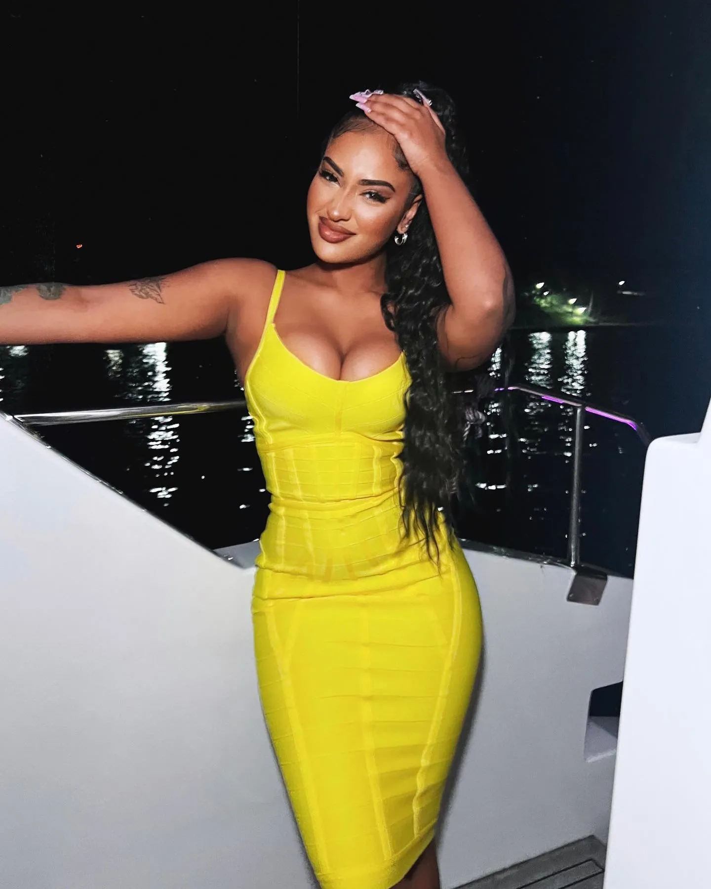 Strappy Stripe Backless Bandage Dress