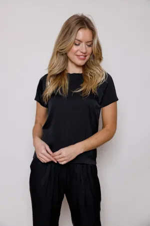 SUZY D Wisdom Stretch Satin Tee