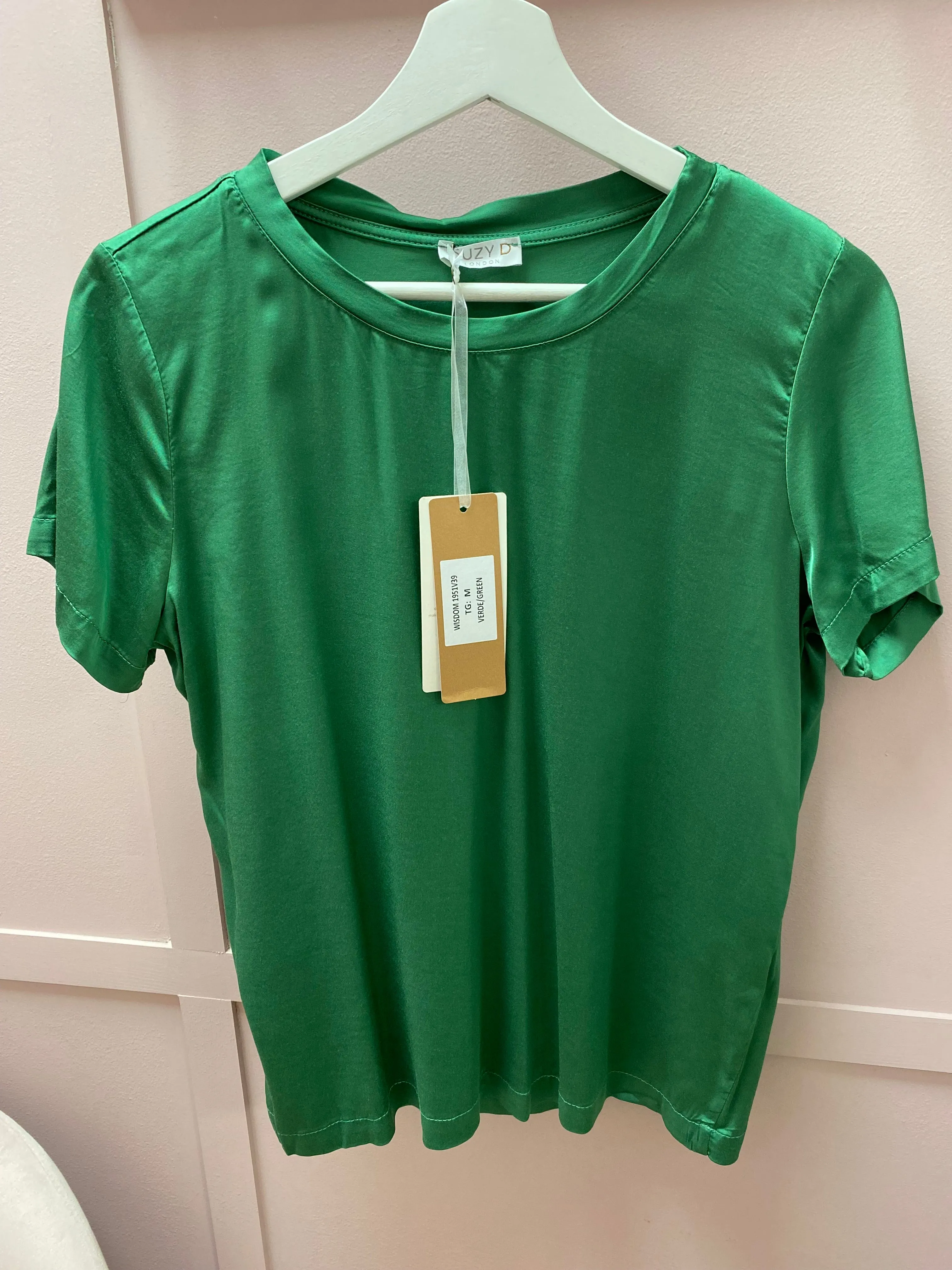 SUZY D Wisdom Stretch Satin Tee