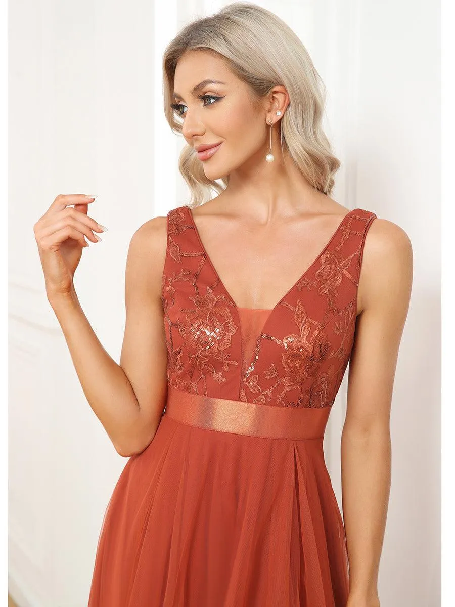 Taille personnalisée Robes de bal Tulle Paillettes High Low Asymétrique