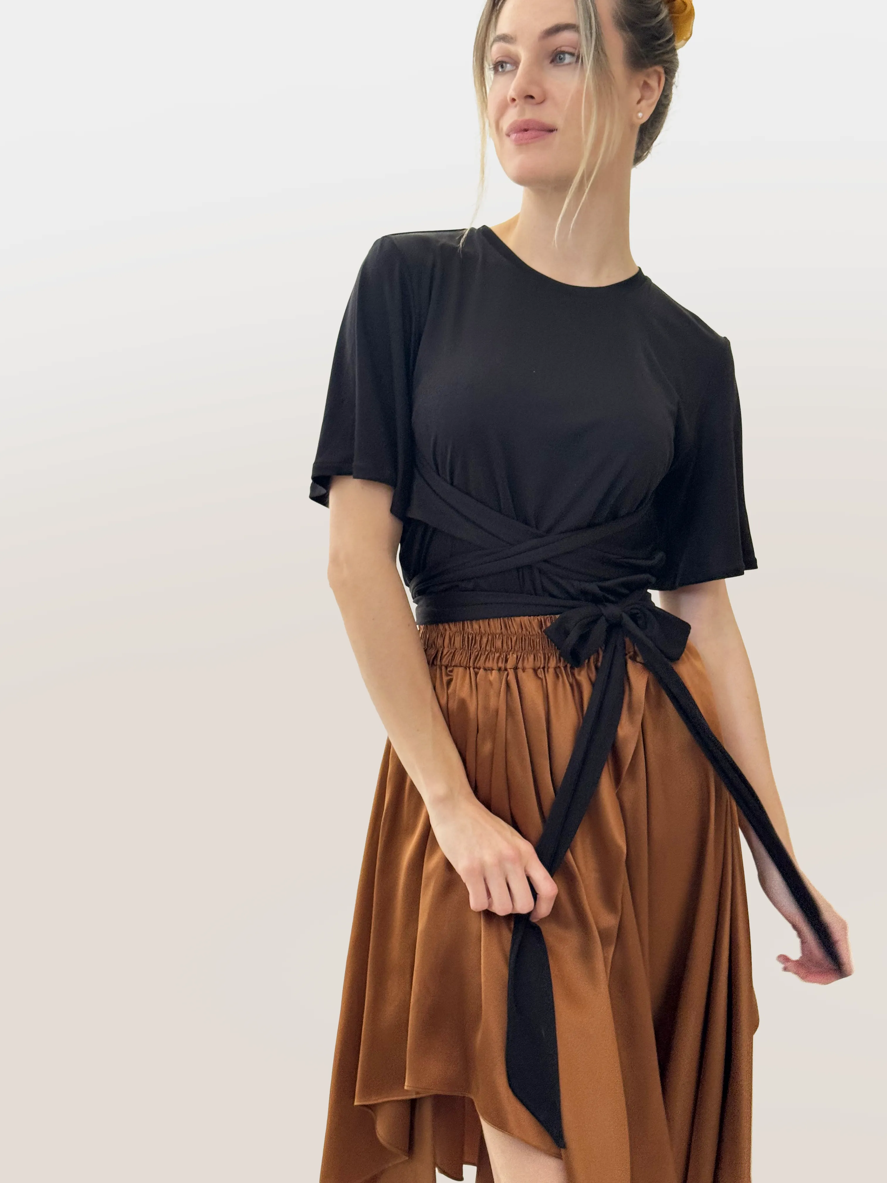 Taka Bow Drape Tee