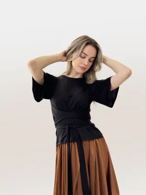 Taka Bow Drape Tee