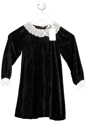 Tartine et Chocolat Black Velvet Trapeze Dress 6 Years