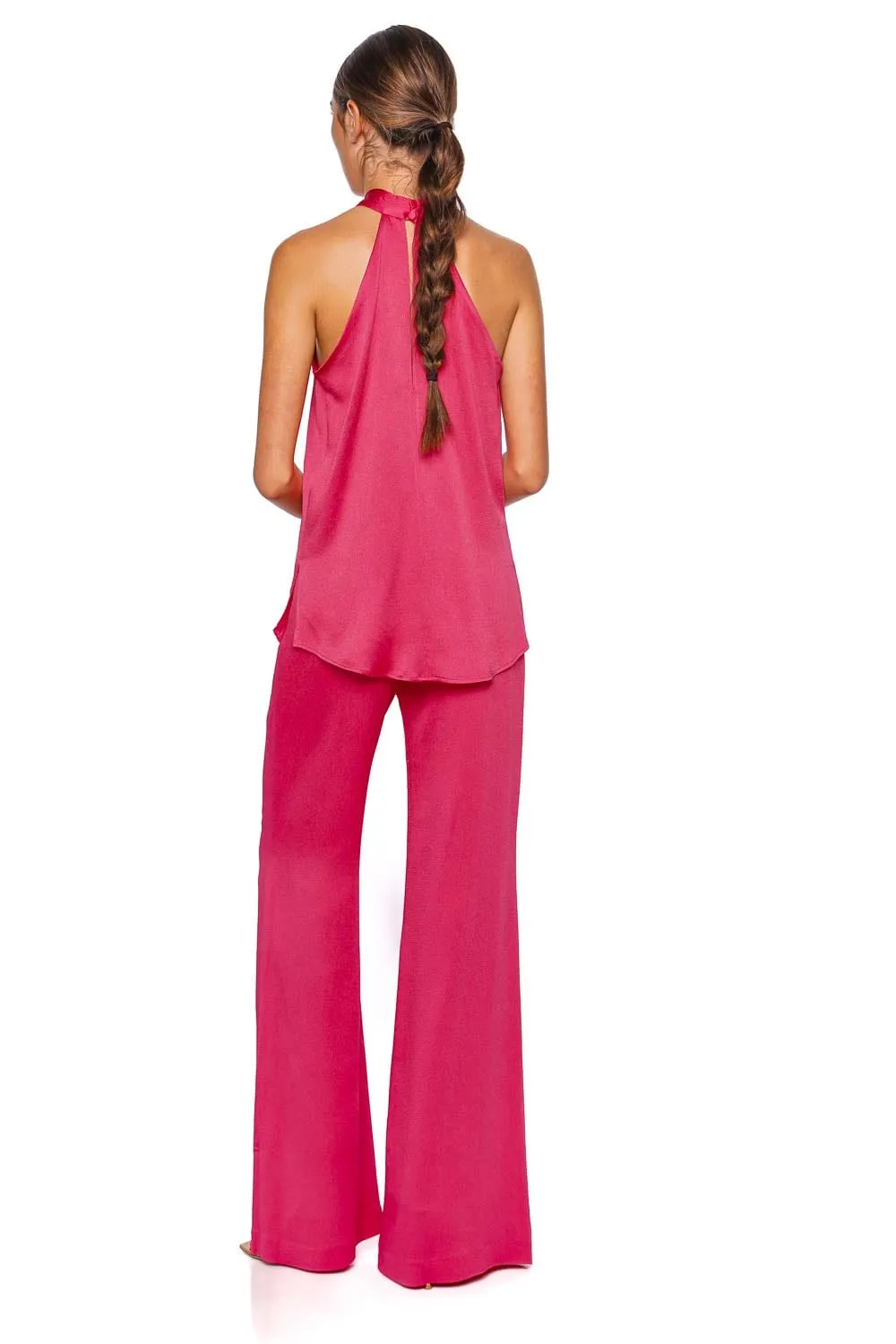 Teagan Peony Satin Halter Top