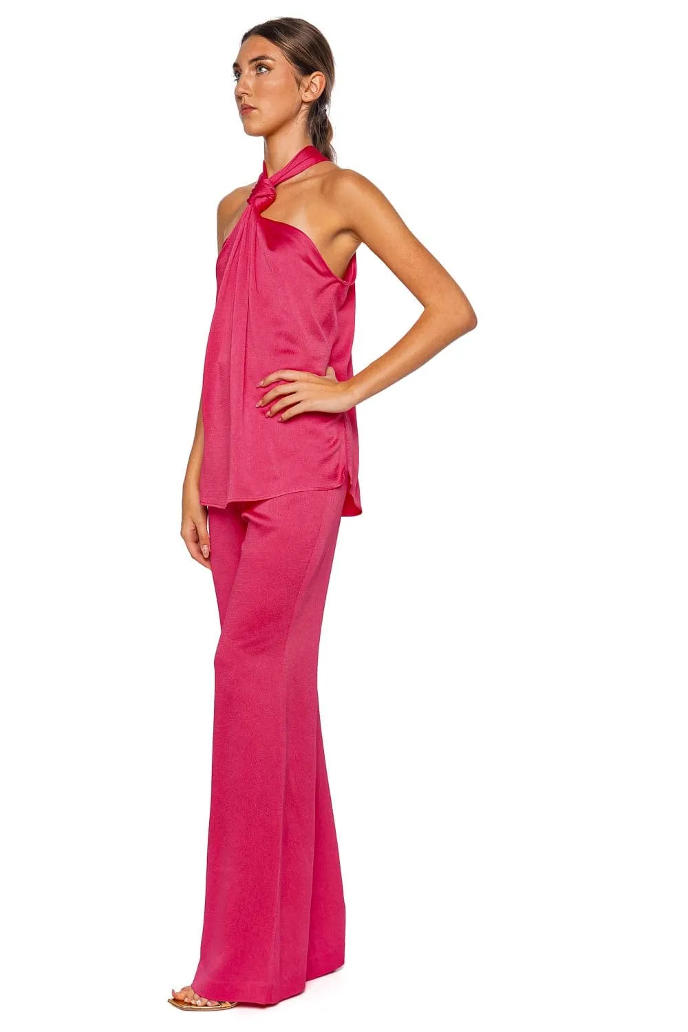 Teagan Peony Satin Halter Top