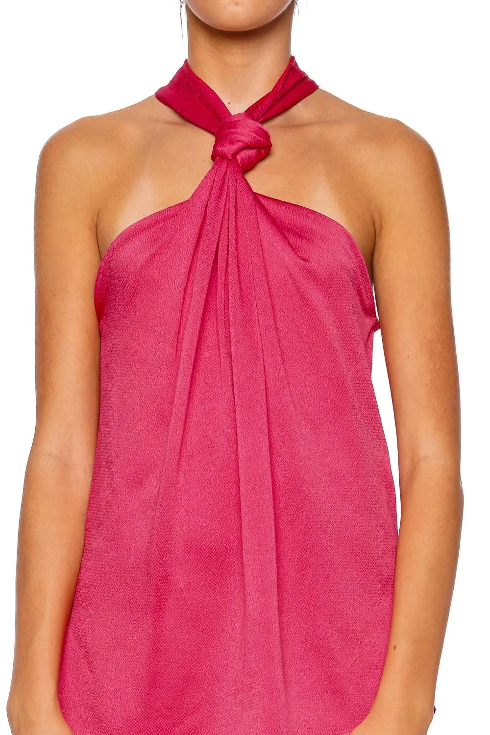 Teagan Peony Satin Halter Top