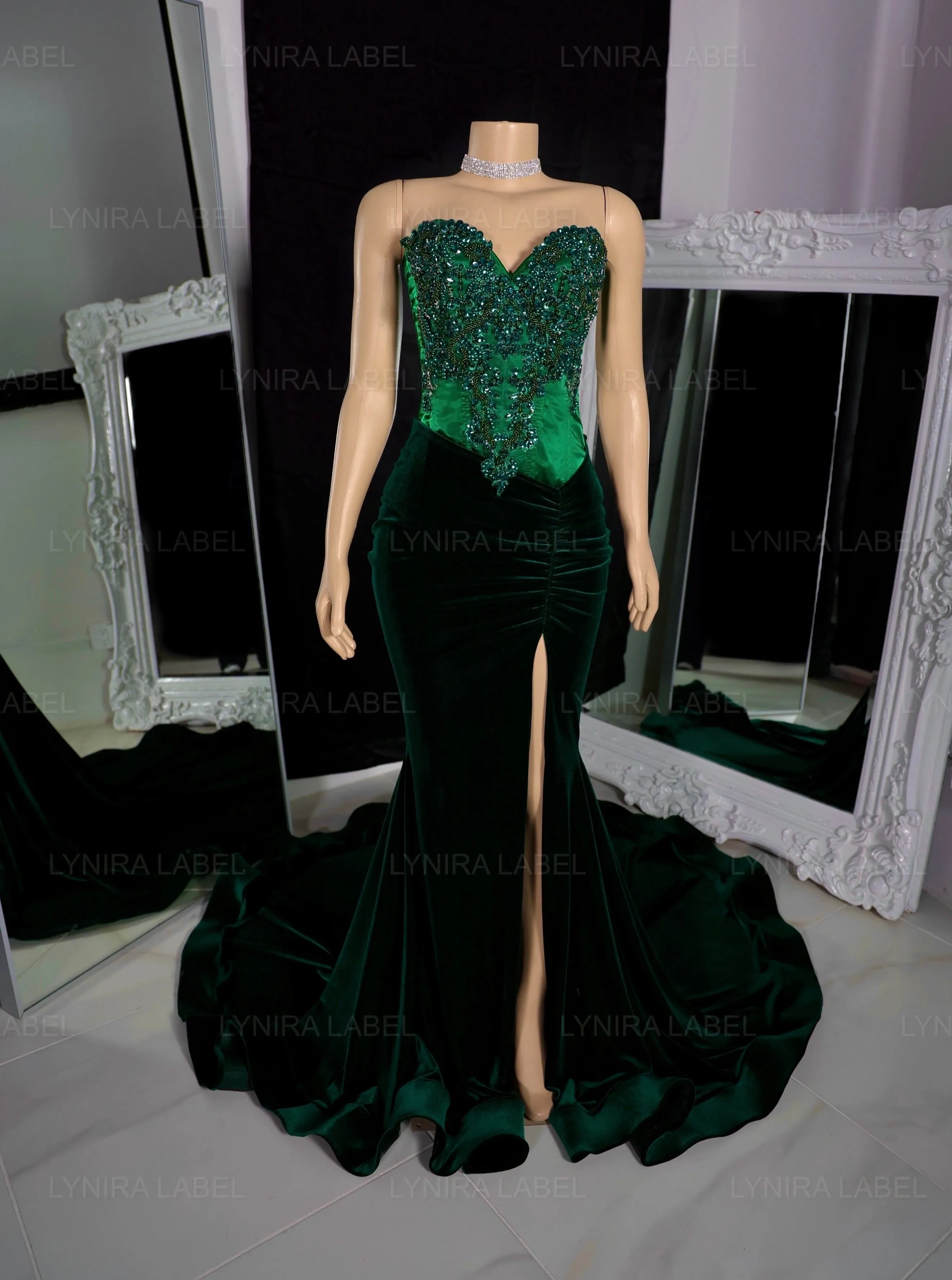 The Camilla Corset Velvet Gown