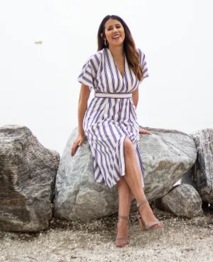 The Madrid Striped Midi Dress