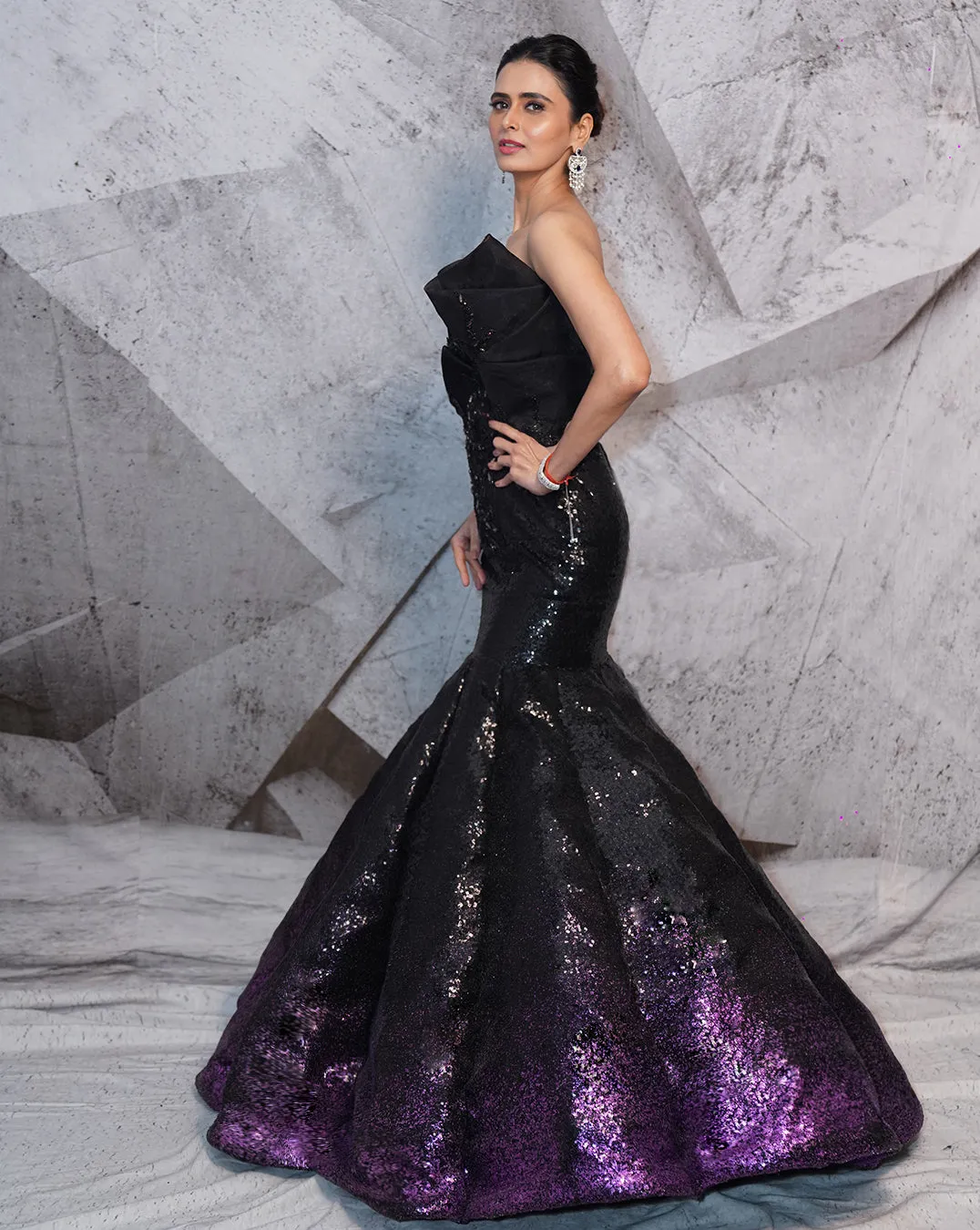 The Ombre Sequins gown