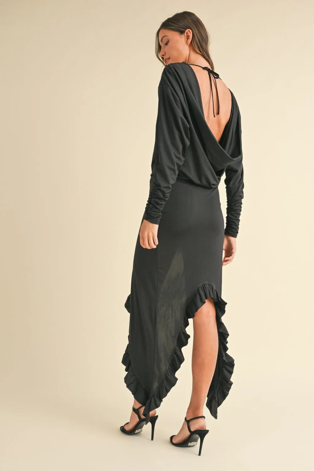 These Are The Days Backless Dress- Black