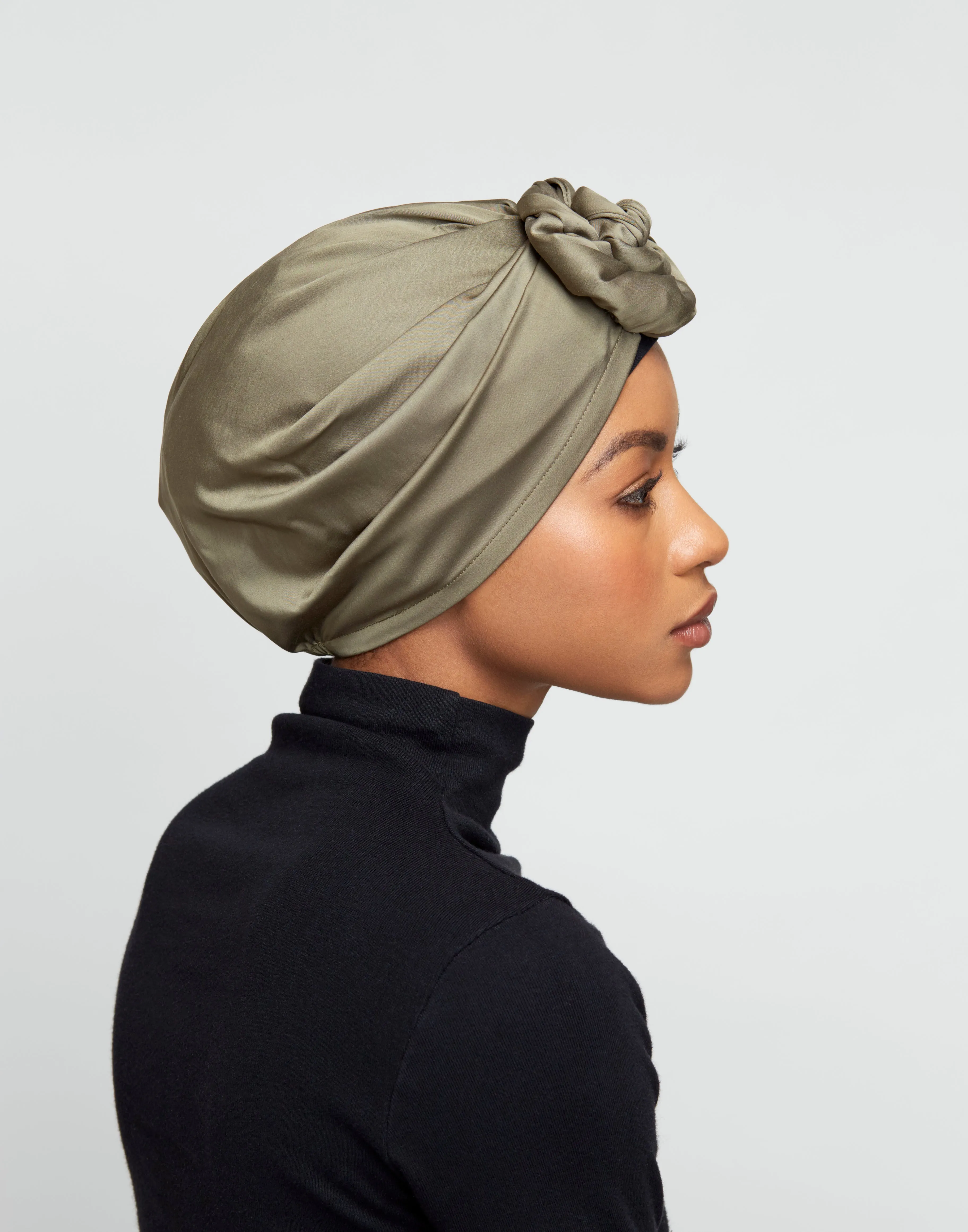 Top-Bun Turban- olive