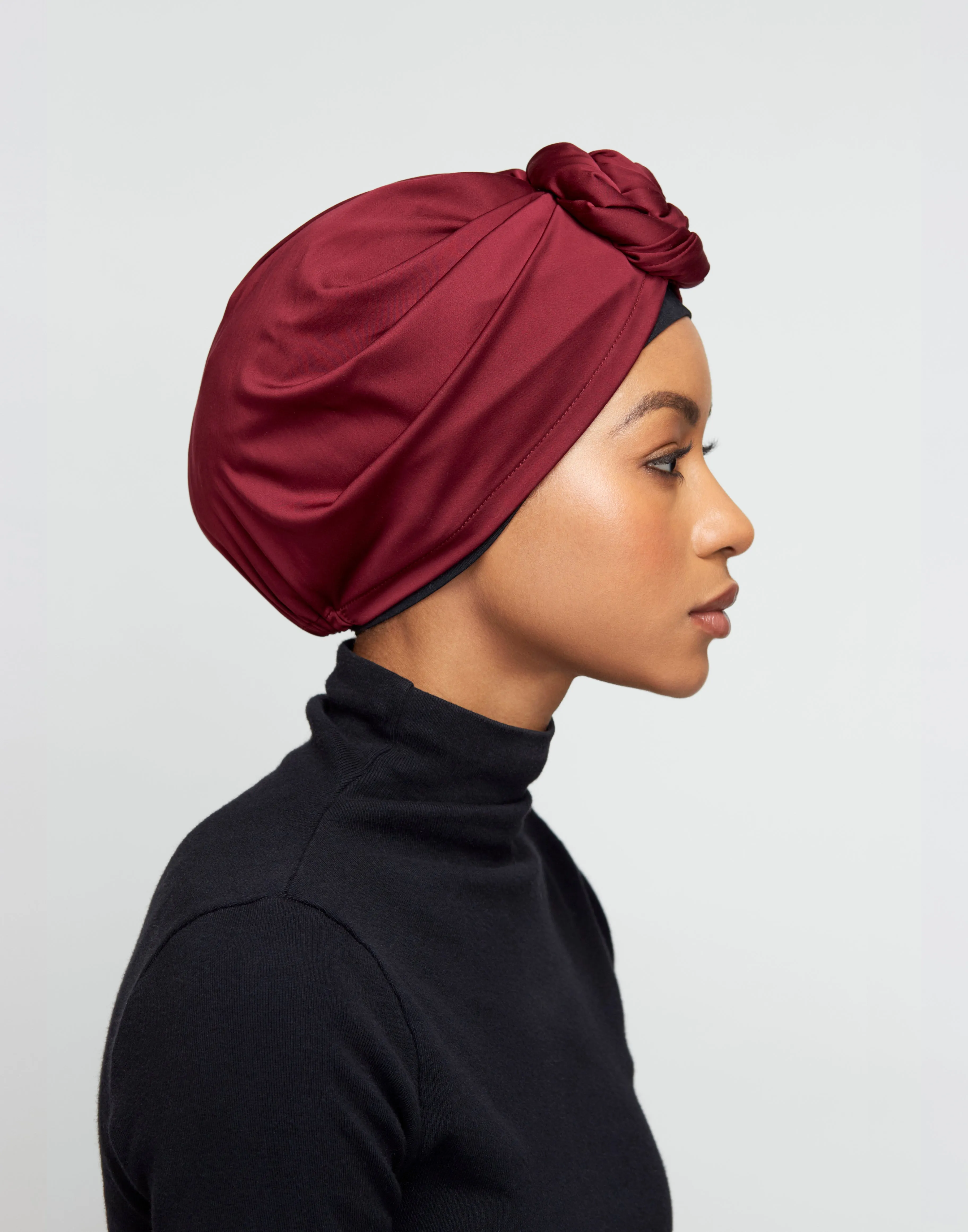 Top-Bun Turban- Rose