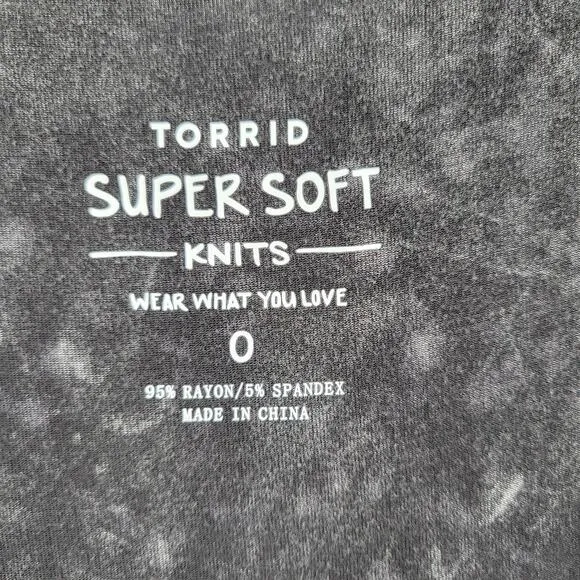 Torrid Super Soft Knits size 0 sugar skull long maxi dress black