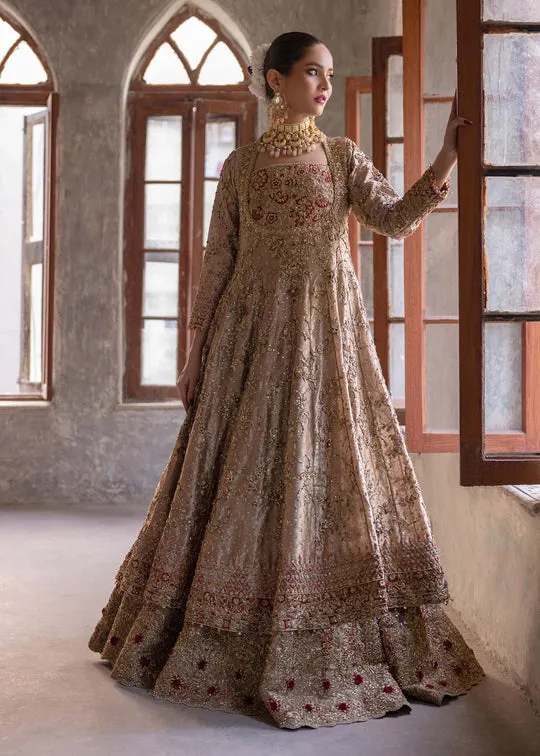 Traditional Pakistani Bridal Dress in Wedding Lehenga Gown and Net Dupatta Style Online