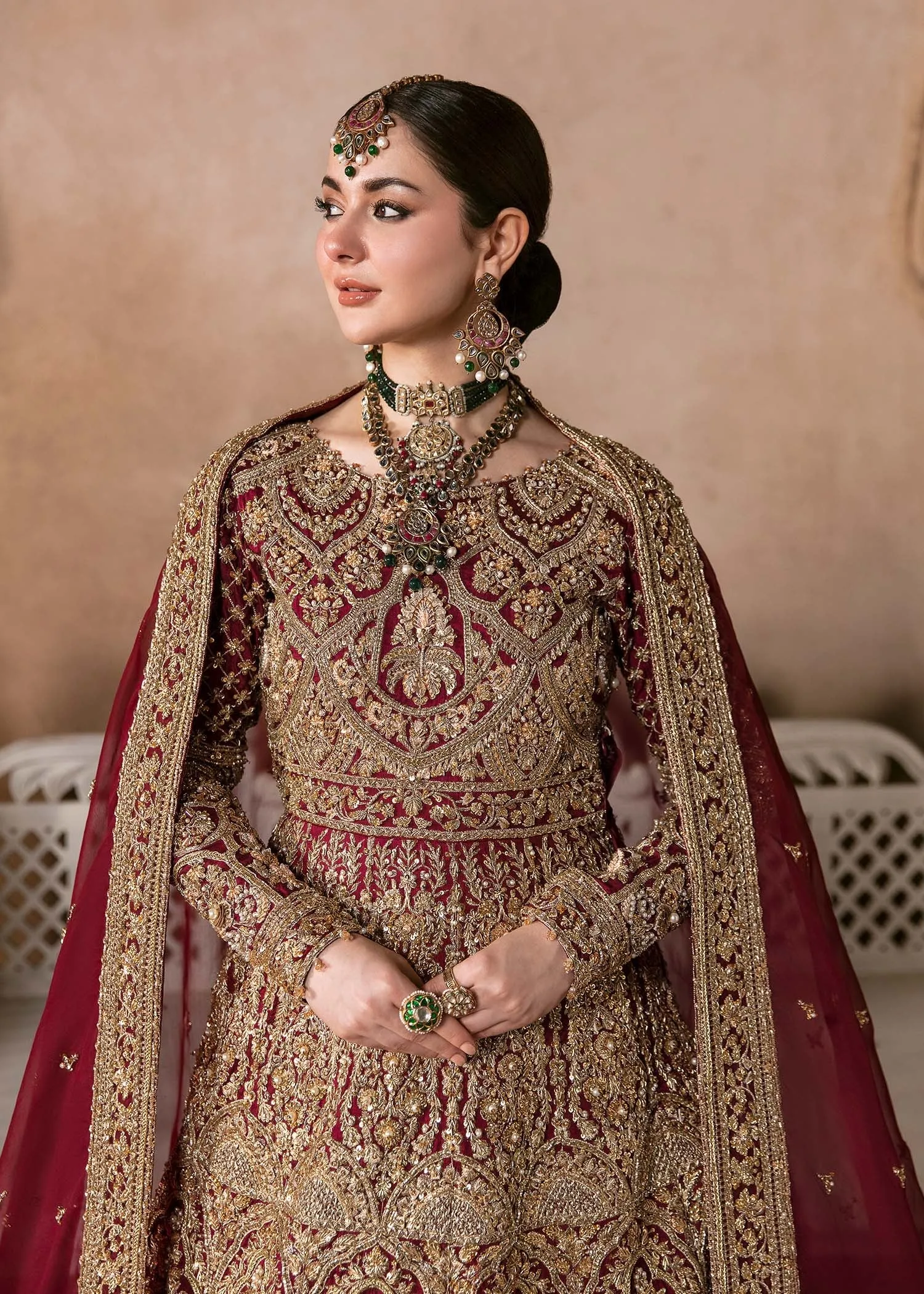 Traditional Red Lehenga Gown Pakistani Wedding Dresses