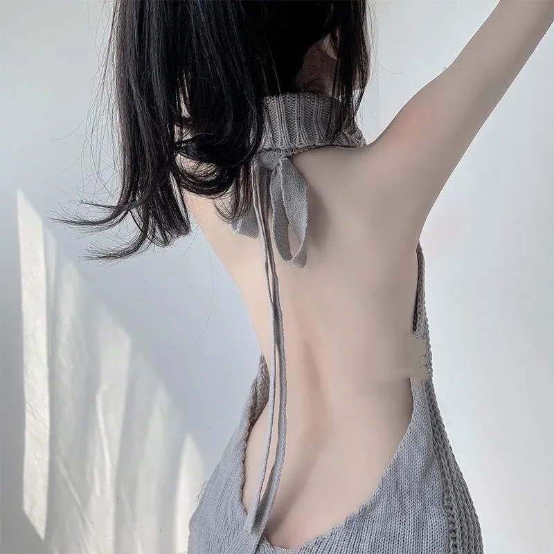 Turtleneck Backless Sweater AN0021