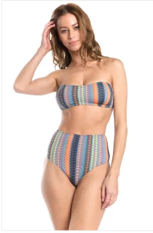 Two piece high waist bikini - Multi