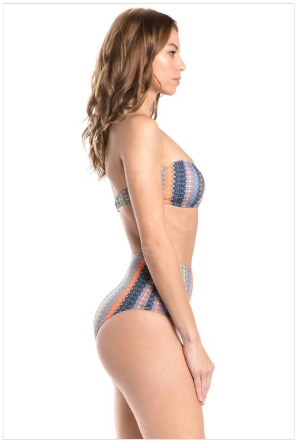 Two piece high waist bikini - Multi