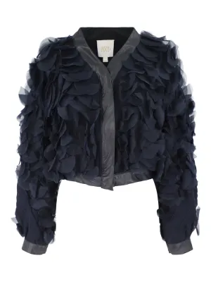TWP Cry Me a River Cardi in Midnight Silk Organza