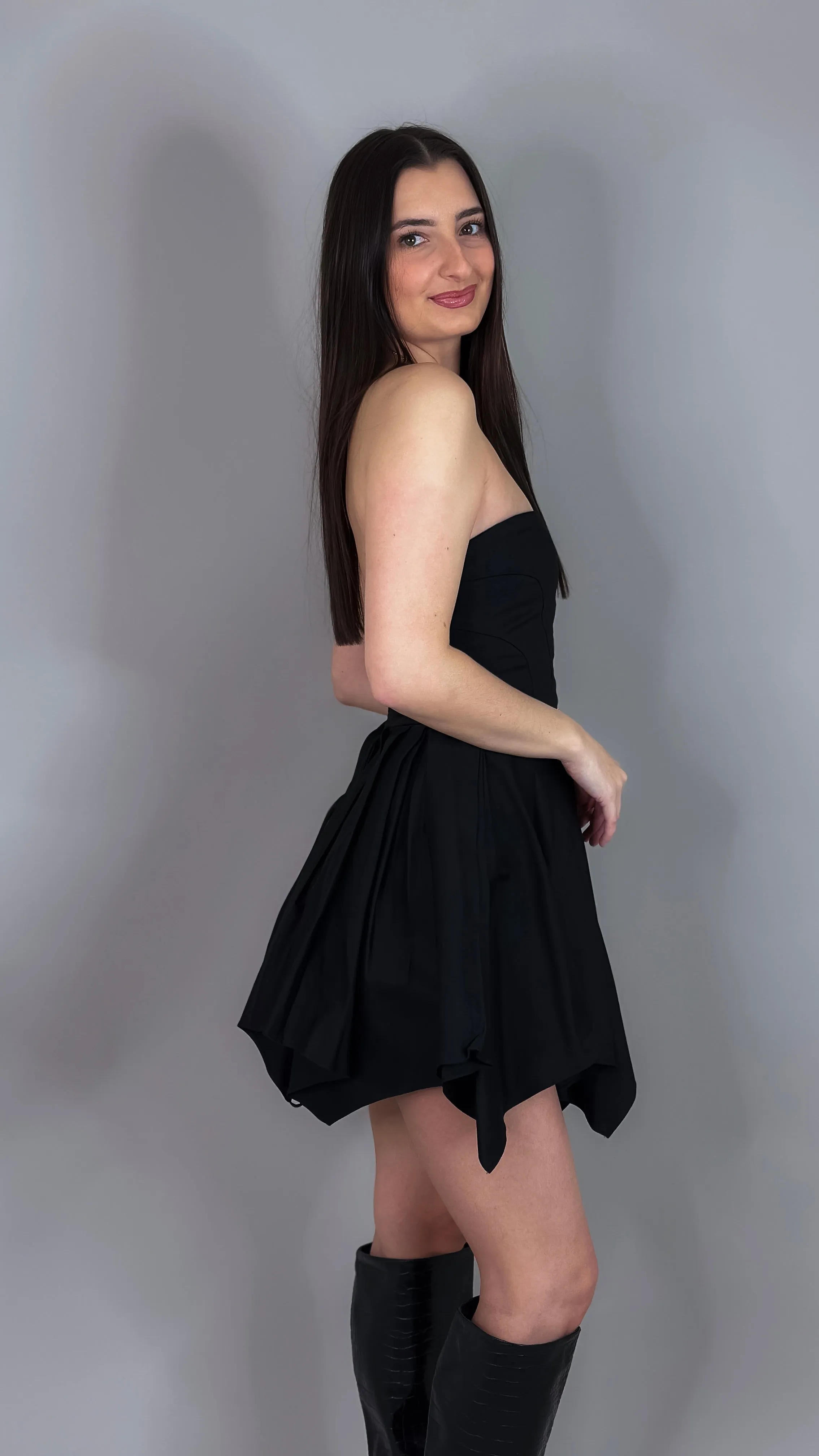 Unforgettable Black Strapless Dress