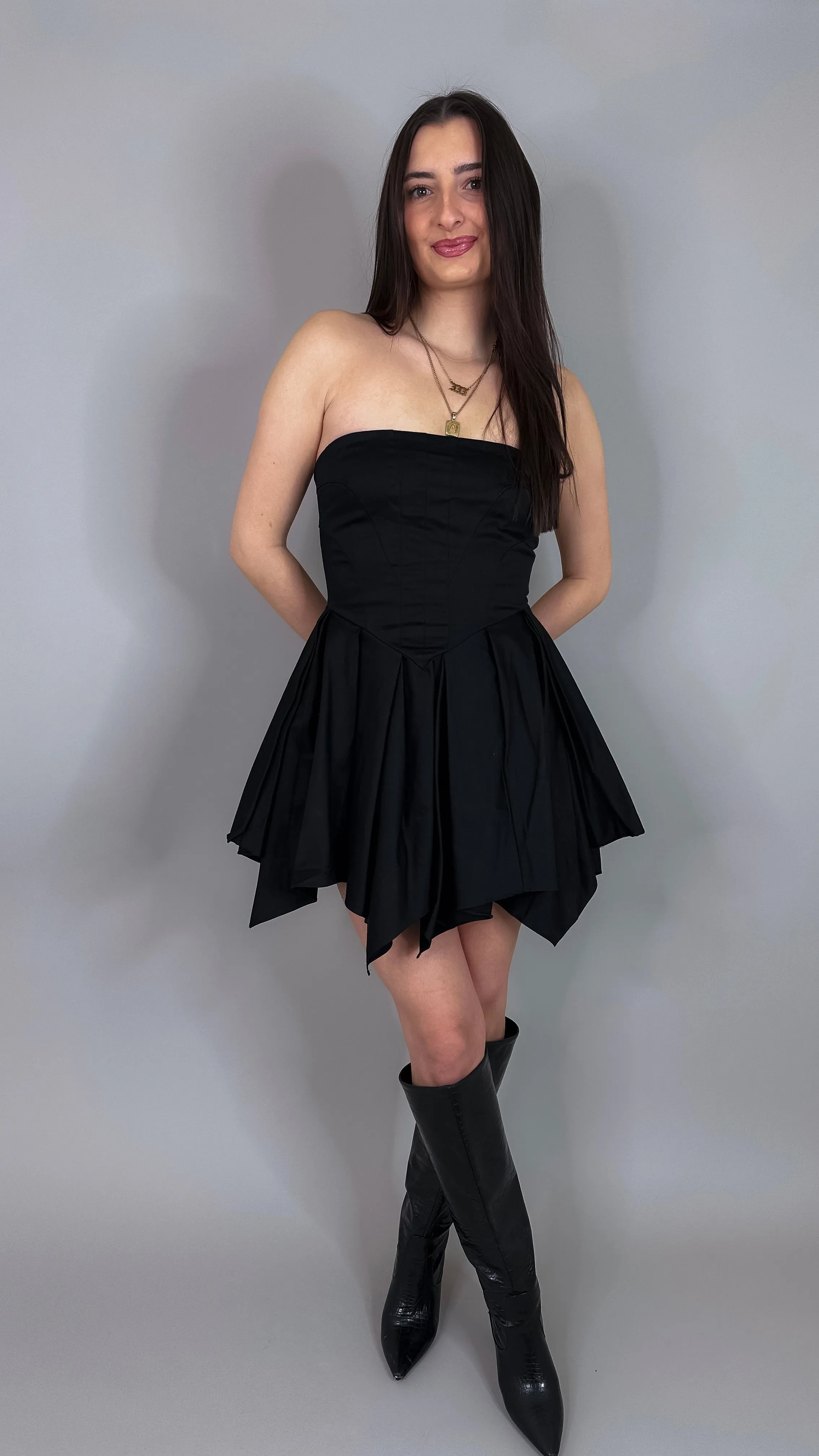 Unforgettable Black Strapless Dress
