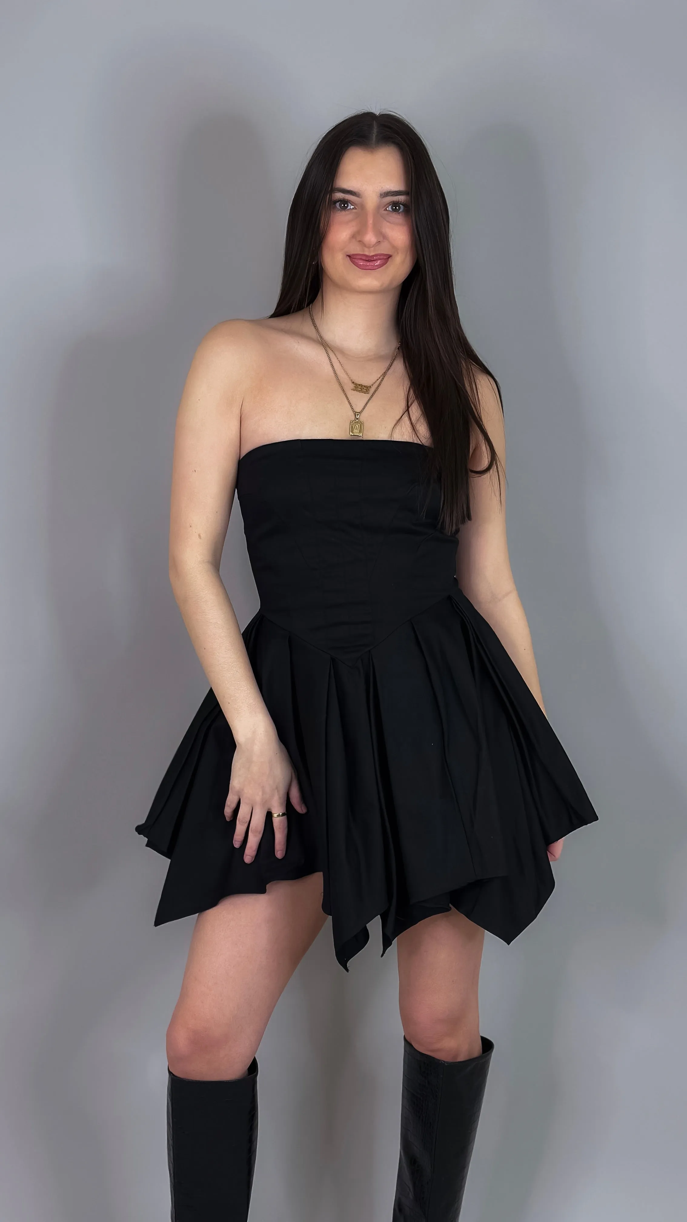Unforgettable Black Strapless Dress