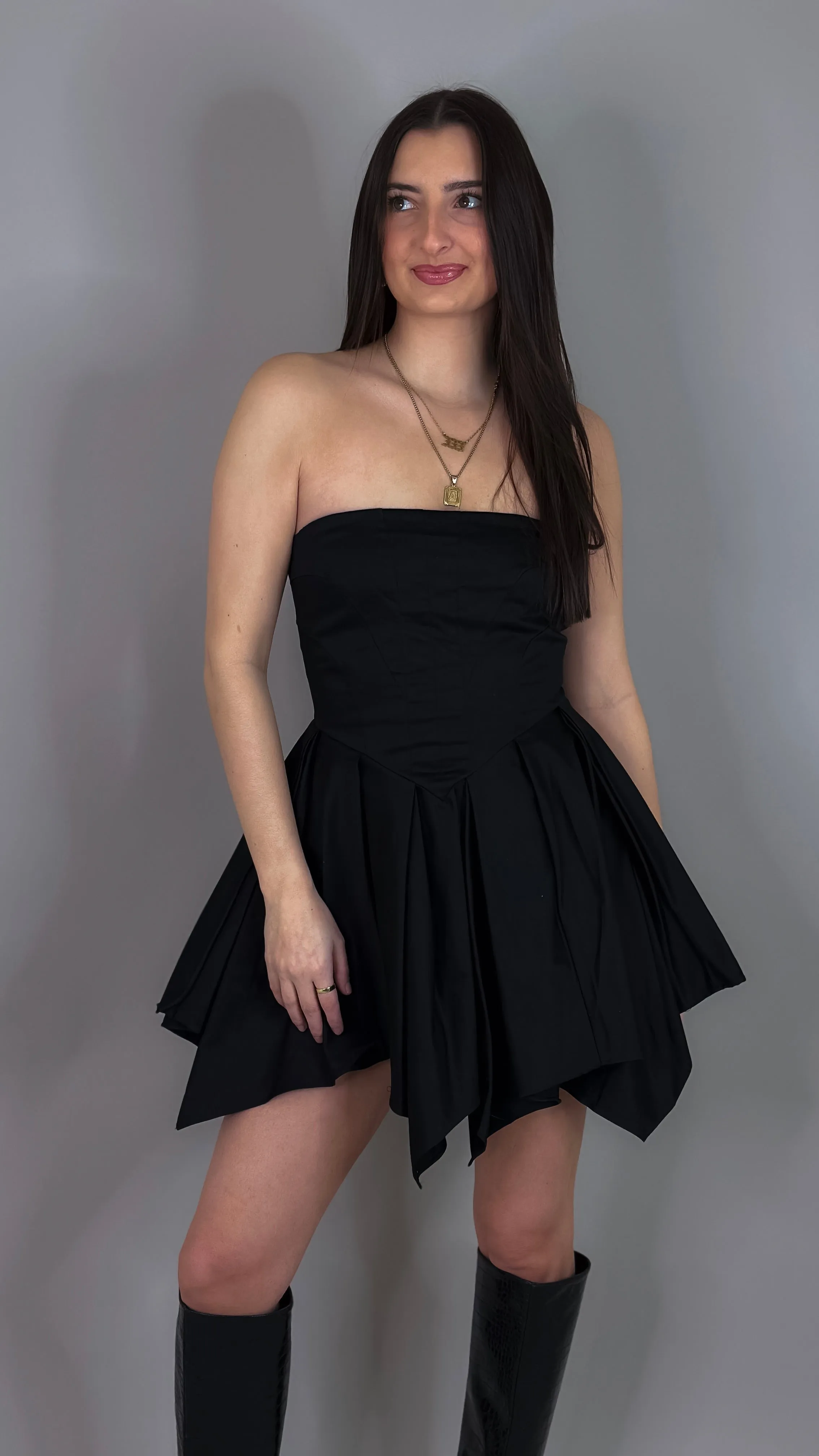 Unforgettable Black Strapless Dress