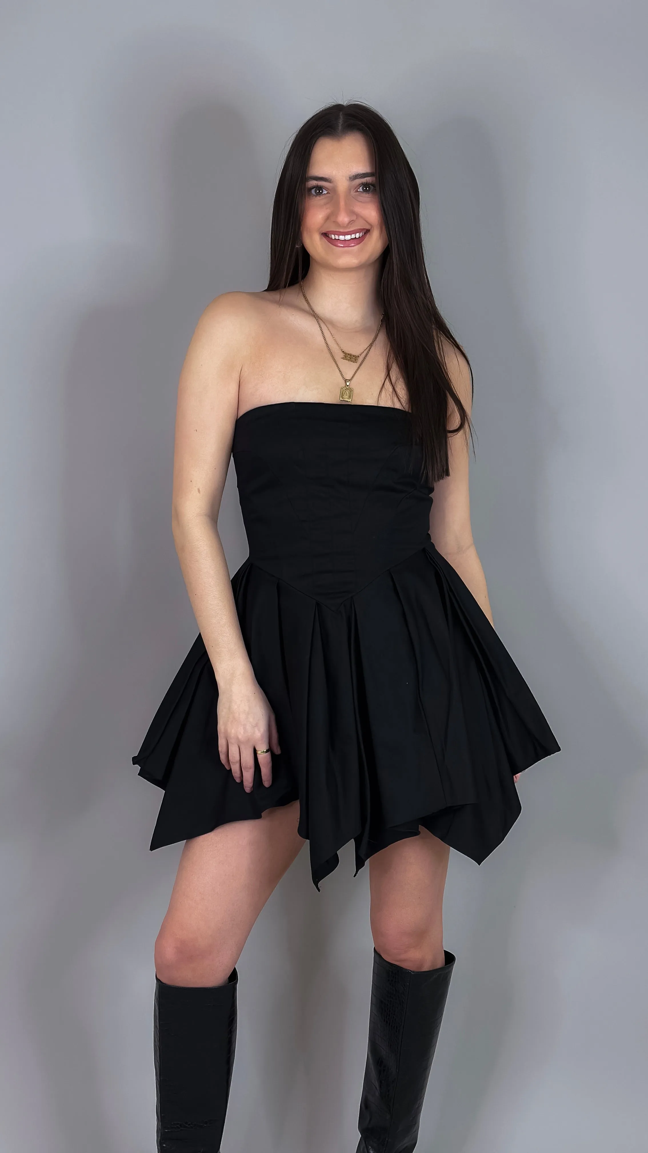 Unforgettable Black Strapless Dress