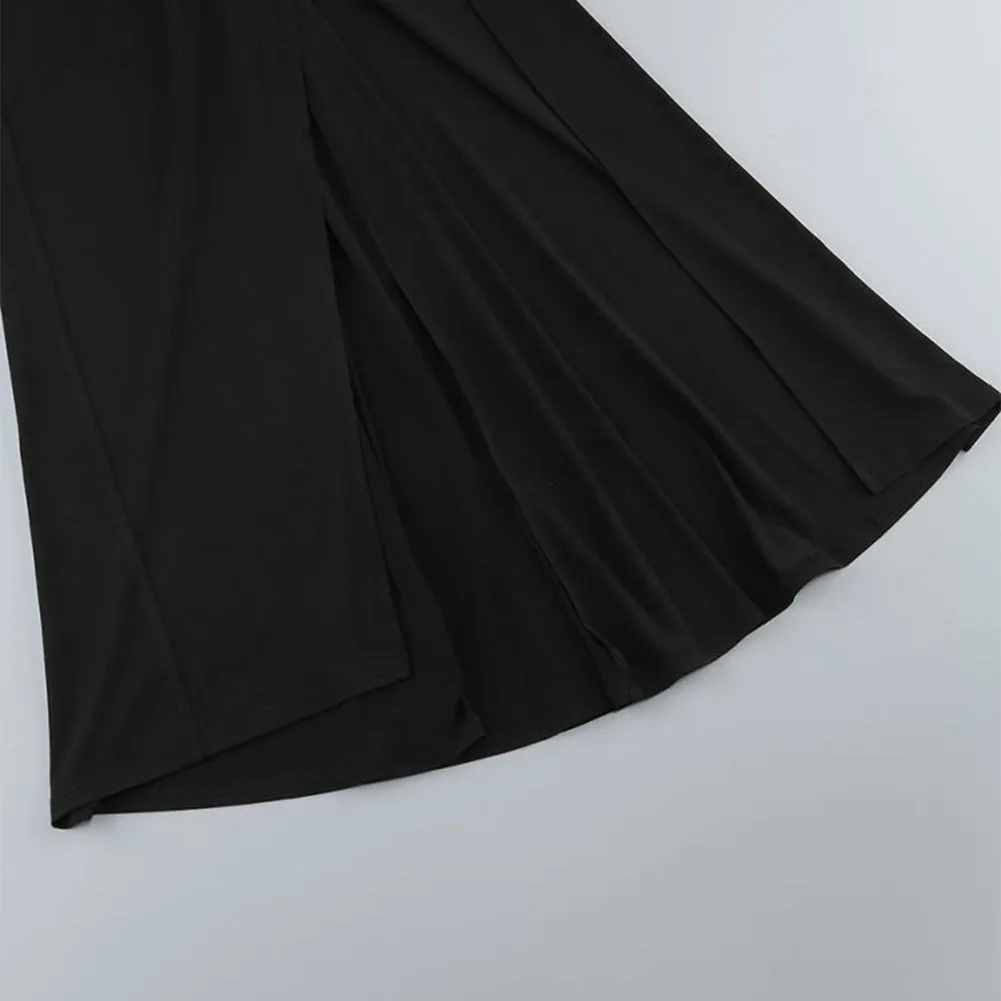 V Neck Long Sleeve Low Cut Maxi Dress ZNSBA1180