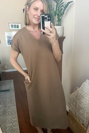 V-Neck Tshirt Maxi Dress