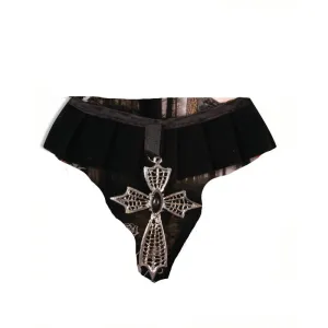 Vampire Velvet Cross Medallion Choker