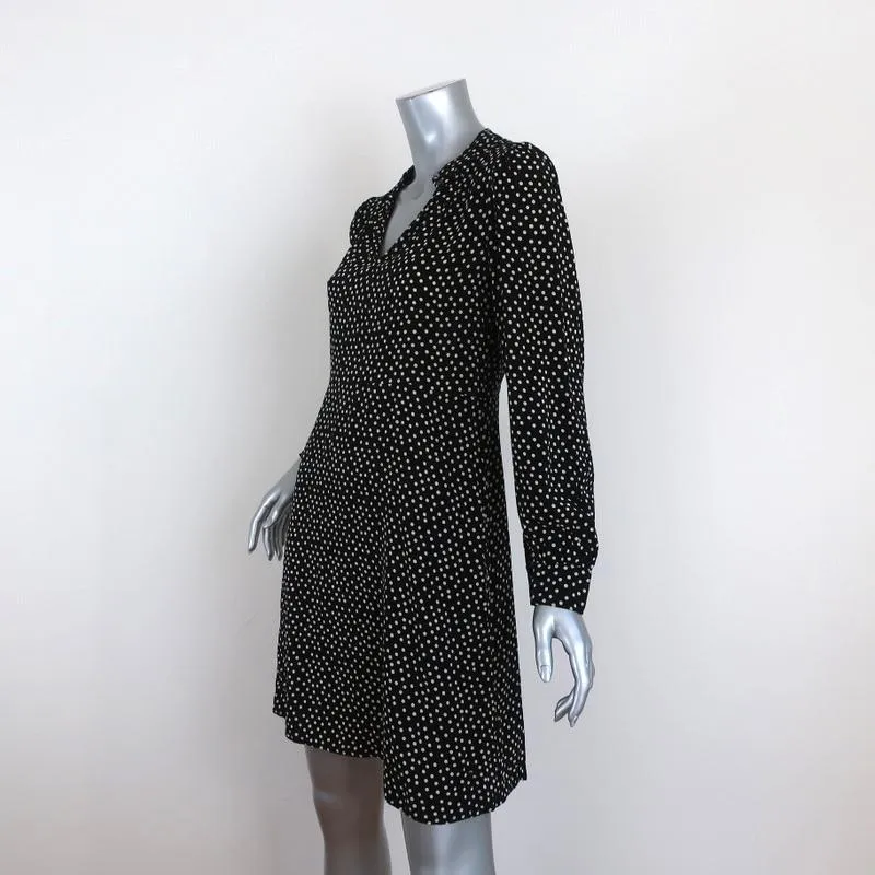 Velvet by Graham & Spencer Dress Delores Black/Cream Polka Dot Print Size Small