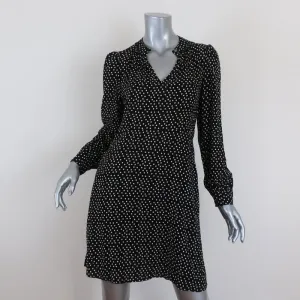 Velvet by Graham & Spencer Dress Delores Black/Cream Polka Dot Print Size Small