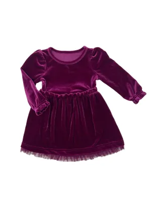 velvet dress - 3-6m
