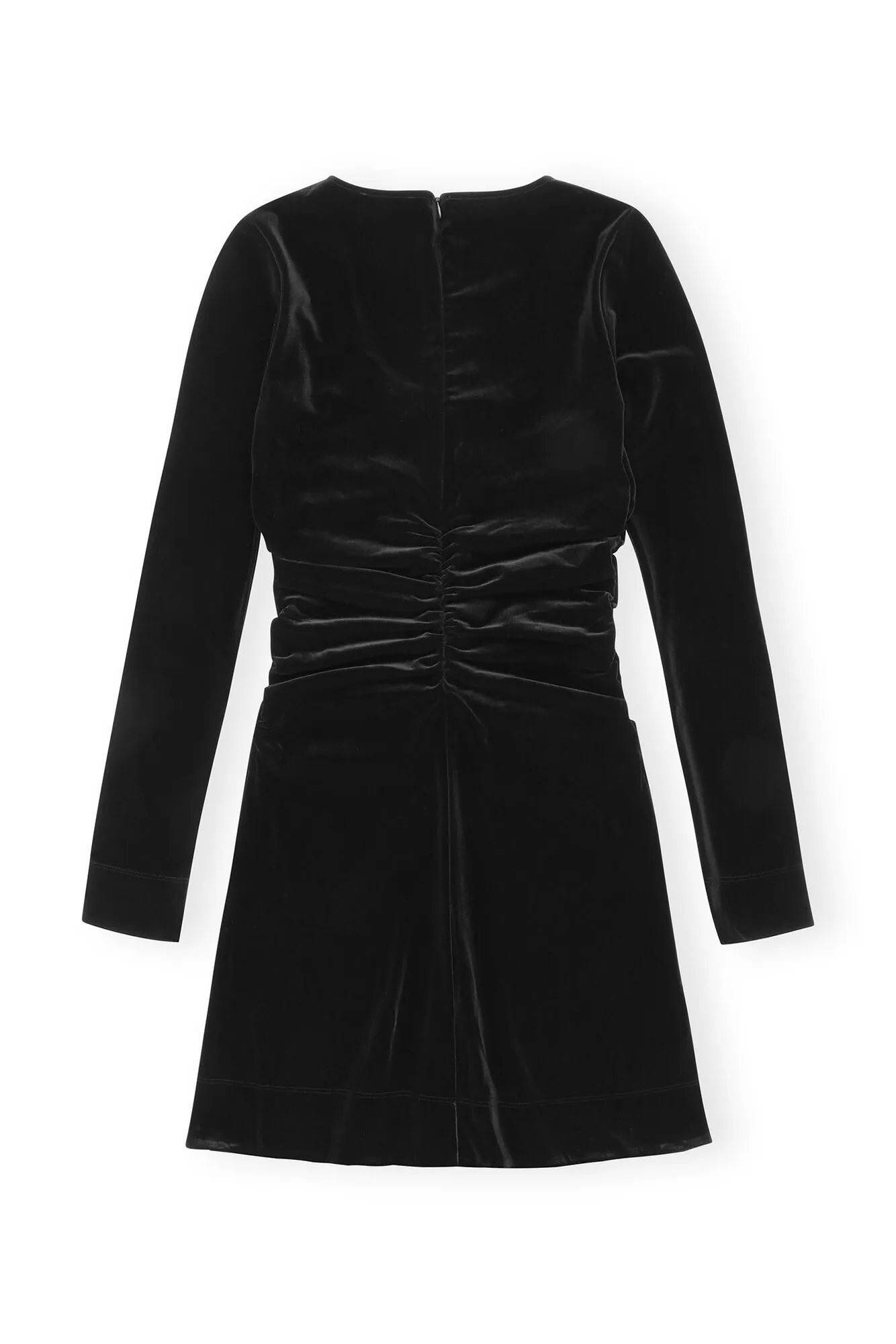 Velvet Jersey Mini Dress | Black