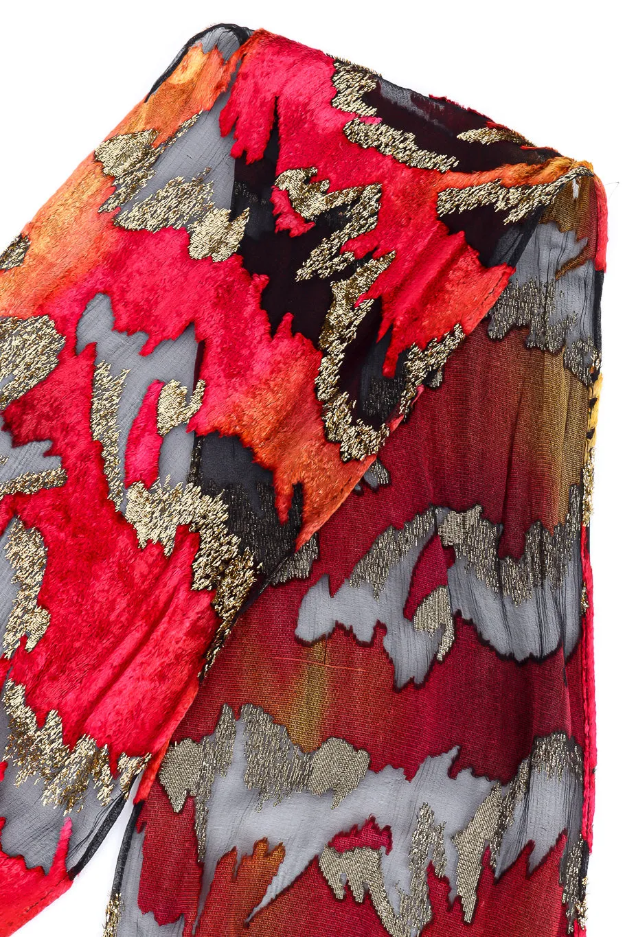 Velvet Lamé Dress and Scarf