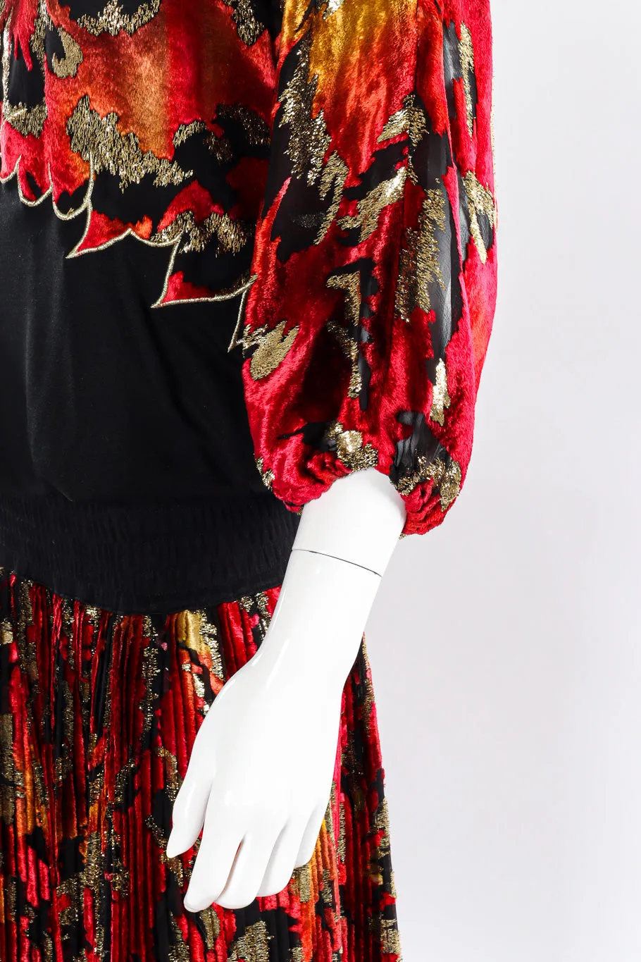 Velvet Lamé Dress and Scarf