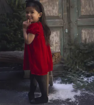 Velvet Pinafore Baby Dress